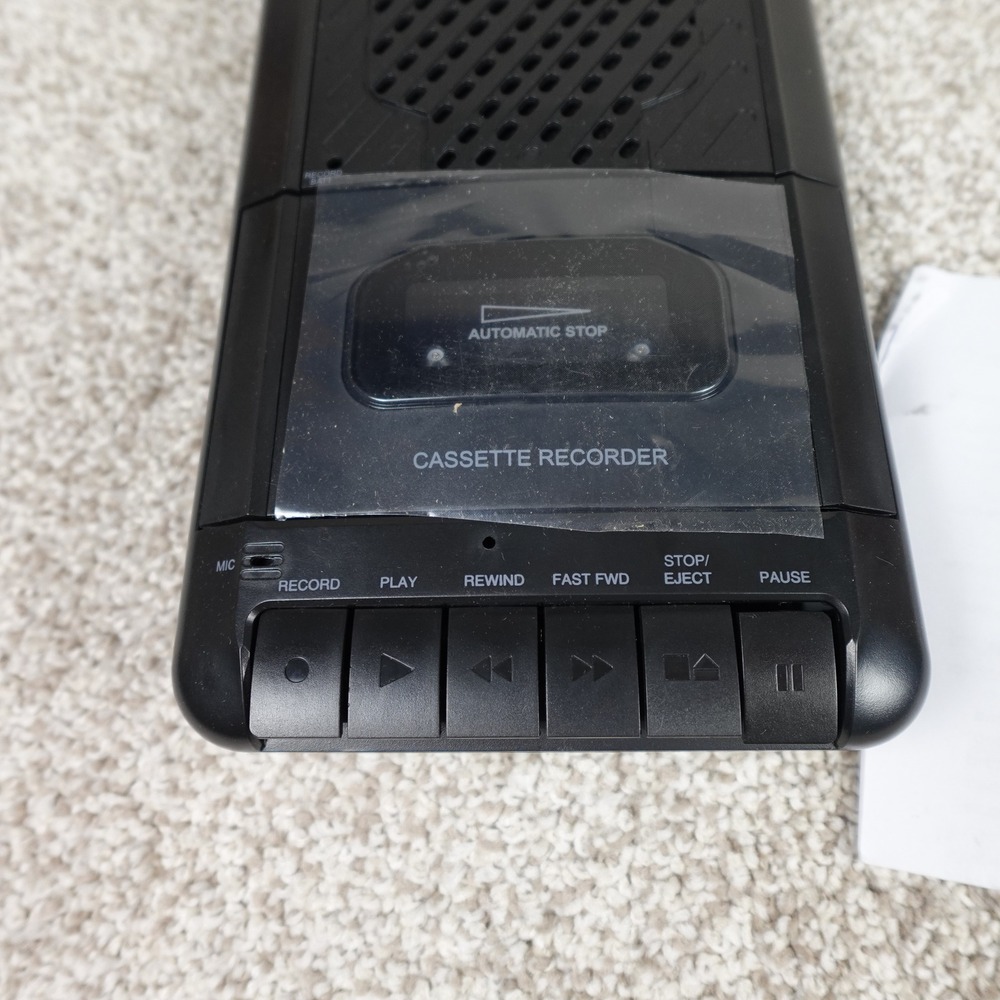 Deluxe Products DP-CASR-101 Portable Cassette Recorder Player Black Analog Tape - Picture 2 of 9